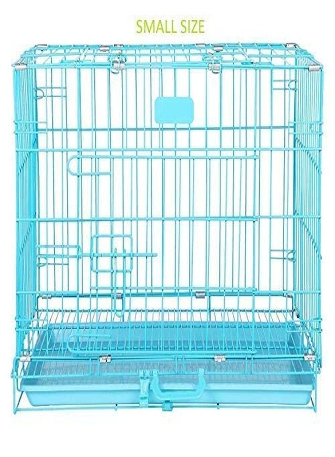 KittuPet Pet Products Folding Cage Pet Collapsible Dog Cage Suitable for Puppy Cat Rabbit Indoor Outdoor Portable Pet Cage, Small Size Pets, 18 x 16 x12 inch Blue - Image 3